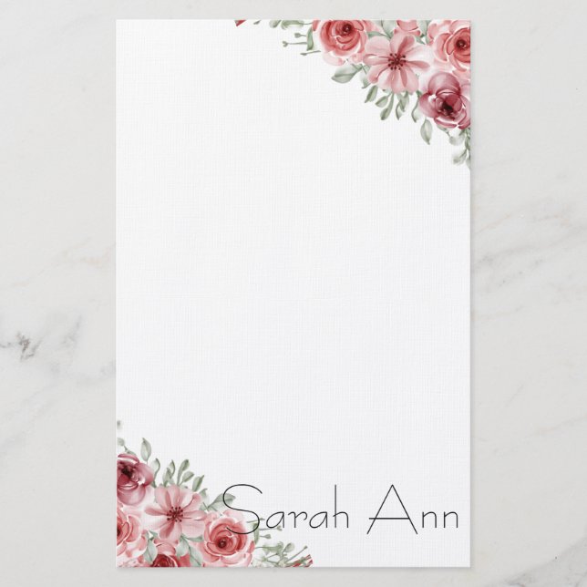 Floral Stationery (Front)