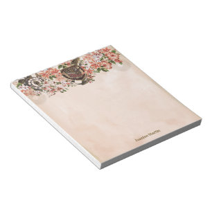Floral Steampunk Wedding Special Occasion Menu Notepad