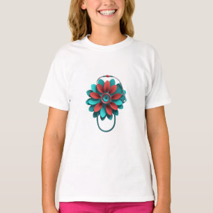 Floral Stethoscope Design – Unique Medical & Healt T-Shirt