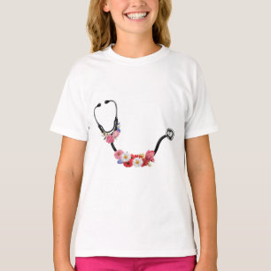 Floral Stethoscope Sweatshirt   Nurse & Doctor gif T-Shirt