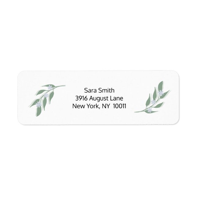 Floral sticker | blue flowers and greenery (Front)