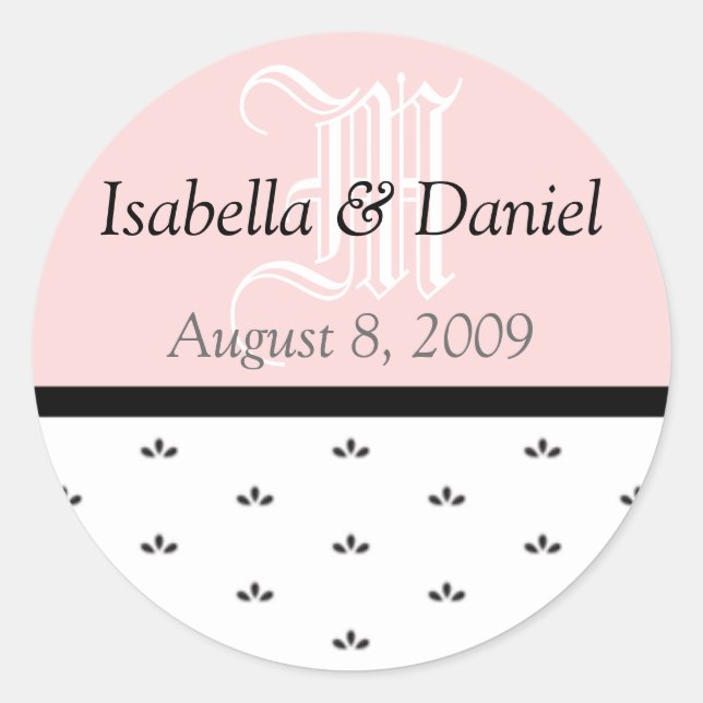 Floral Stickers Monograms Gifts Seals (Front)