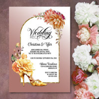 Floral Stiletto Blush Pink Arch Wedding Reception