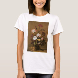 Floral Still Life Flowers in Vase, Vintage Baroque T-Shirt