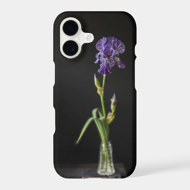 Floral Still Life Iris Flower with Book (Back)