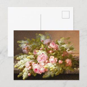 Floral Still Life, Raoul M. De Longpré  Postcard