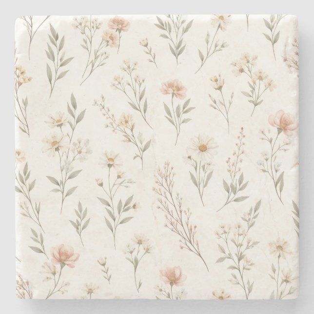 Floral Stone Coaster (Front)