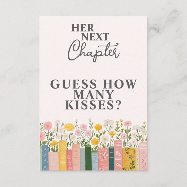 Floral Storybook Her Next Chapter Bridal Shower  Enclosure Card (Front)
