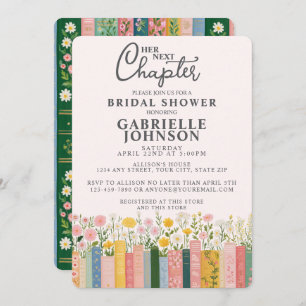 Floral Storybook Her Next Chapter Bridal Shower Invitation