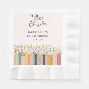 Floral Storybook Her Next Chapter Bridal Shower Napkin