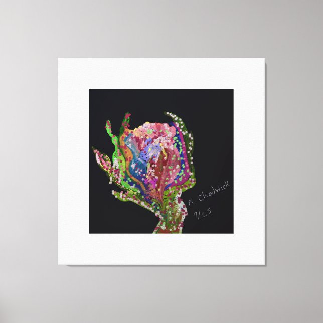 Floral Stretched Canvas Print Art (Front)