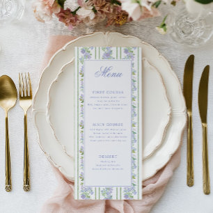 Floral Stripe Cottage Wedding Menu