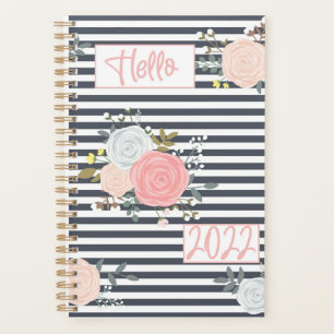 Floral Stripe Pretty 2022 Planner for Her