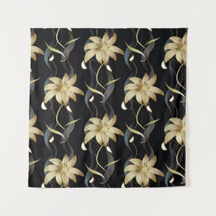 Floral Striped Luxury: 3D Vintage. Tapestry
