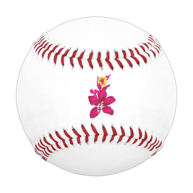 Floral Style, ArtyClick Crimson, Light Gold Baseball (Front)