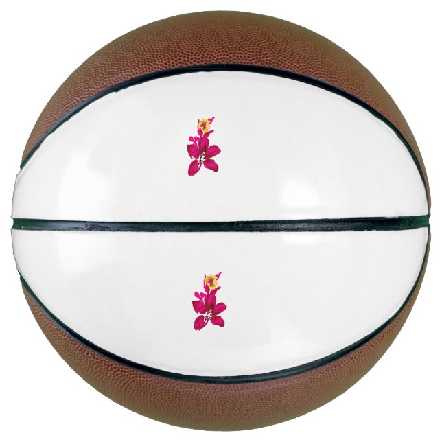 Floral Style, ArtyClick Crimson, Light Gold Basketball (Front)