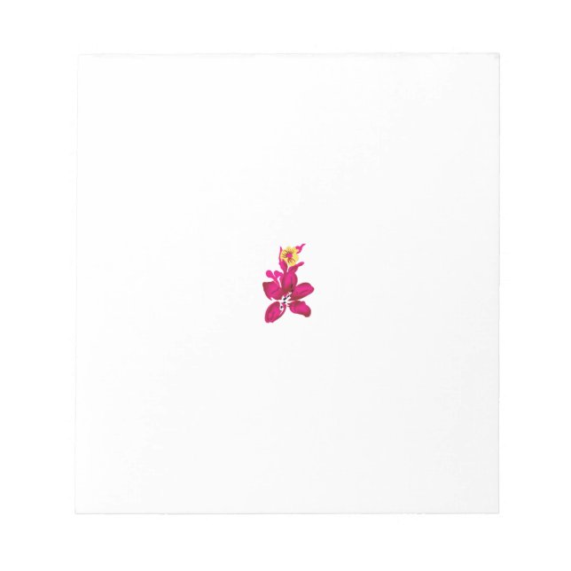 Floral Style, ArtyClick Crimson, Light Gold Notepad (Front)