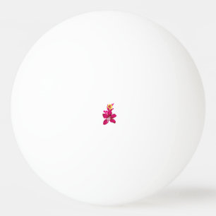 Floral Style, ArtyClick Crimson, Light Gold Ping Pong Ball