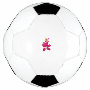 Floral Style, ArtyClick Crimson, Light Gold Soccer Ball