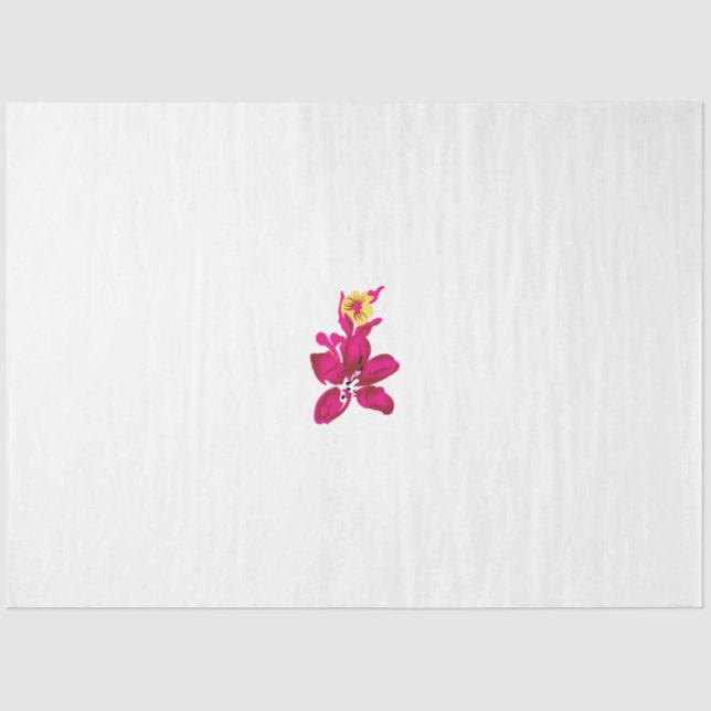 Floral Style, ArtyClick Crimson, Light Gold Tissue Paper (Front)