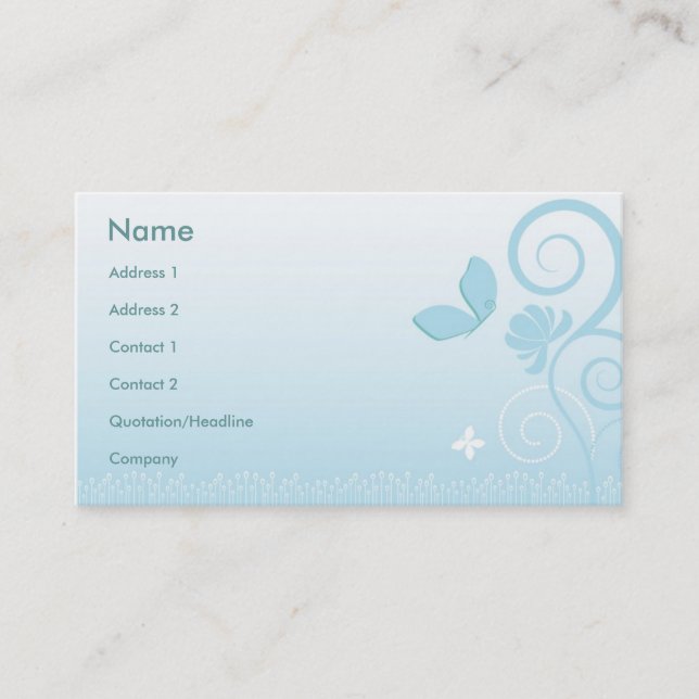 Floral Style Business Card (Front)