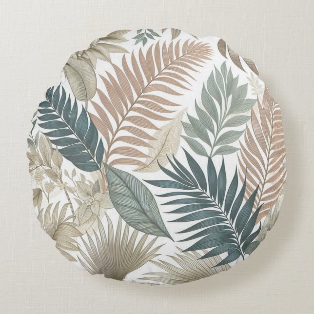 Floral Style Round Pillow – Soft & Dreamy (Front)