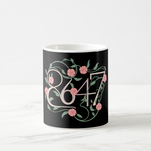 Floral Subtle Anti Trump 8647 86 47 Boho Coffee Mug (Center)