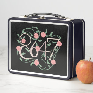 Floral Subtle Anti Trump 8647 86 47 Boho Metal Lunch Box