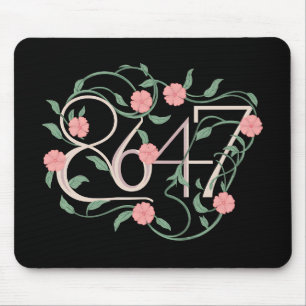 Floral Subtle Anti Trump 8647 86 47 Boho Mouse Pad