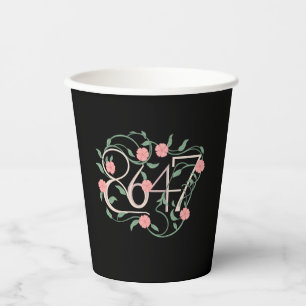 Floral Subtle Anti Trump 8647 86 47 Boho Paper Cups