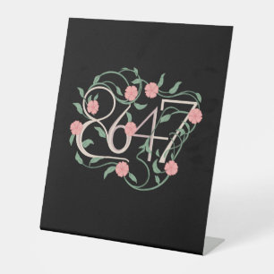 Floral Subtle Anti Trump 8647 86 47 Boho Pedestal Sign