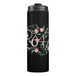 Floral Subtle Anti Trump 8647 86 47 Boho Thermal Tumbler