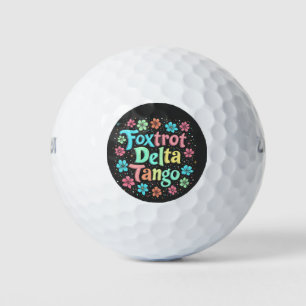 Floral Subtle Anti Trump 8647 Anti Maga  Golf Balls