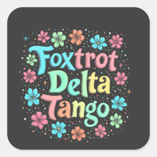 Floral Subtle Anti Trump 8647 Anti Maga  Square Sticker