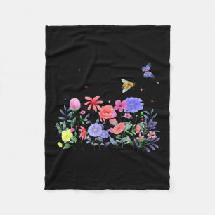 Floral Subtle Anti Trump Democrat Liberal  Fleece Blanket