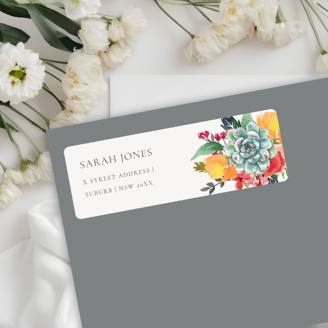 FLORAL SUCCULENT ANTLER BOHEMIAN ALLURE  ADDRESS (Creator Uploaded)