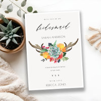 FLORAL SUCCULENT ANTLER BOHEMIAN ALLURE BRIDESMAID