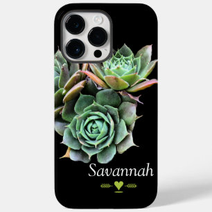 Floral Succulent on Black i Case-Mate iPhone 14 Pro Max Case