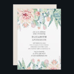 Floral succulents Sweet 16. Cactus 16th birthday Invitation<br><div class="desc">Watercolor floral succulents Sweet 16 birthday invitation. Contact me,  please,  if you need additional items.</div>