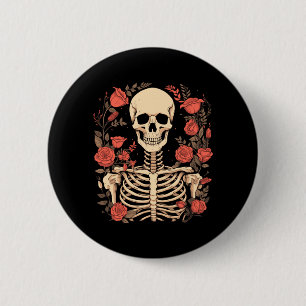 Floral Sugar Skull Day Of Government Agencyd Dia 6 Cm Round Badge