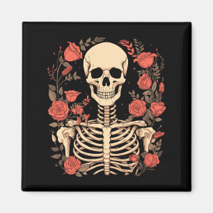 Floral Sugar Skull Day Of Government Agencyd Dia Magnet