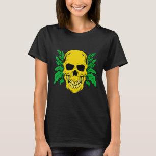 Floral Sugar Skull Day of the Dead Dia De Muertos  T-Shirt