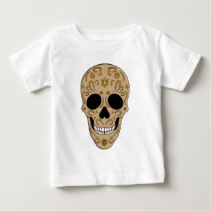 Floral Sugar Skull Dia de los Muertos Baby T-Shirt