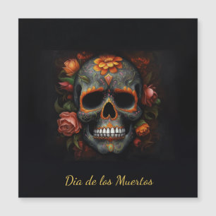 Floral Sugar Skull Dia de los Muertos Calavera