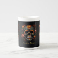 Floral Sugar Skull Dia de los Muertos Calavera
