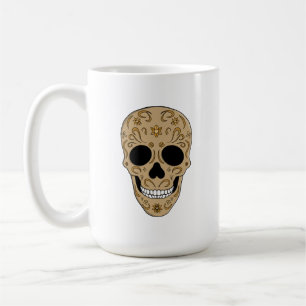 Floral Sugar Skull Dia de los Muertos Coffee Mug