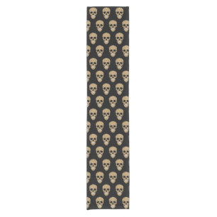 Floral Sugar Skull Dia de los Muertos Short Table Runner
