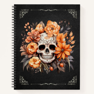 Floral Sugar Skull Notebook