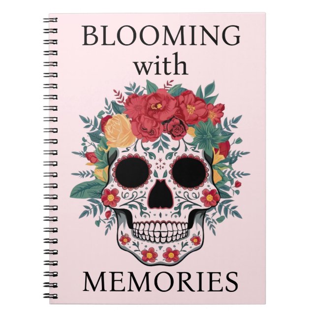 Floral Sugar Skull Notebook (Front)