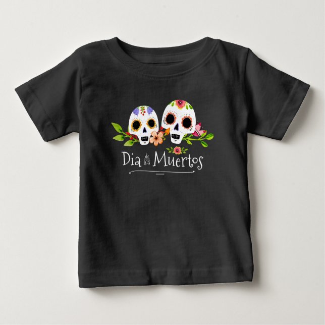 Floral Sugar Skulls Dia de Muertos | Shirt (Front)